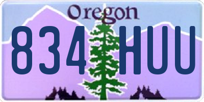 OR license plate 834HUU