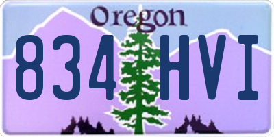 OR license plate 834HVI