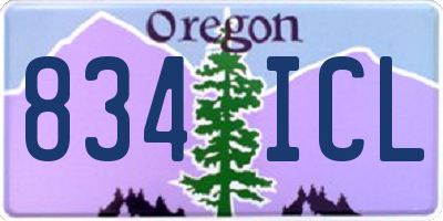 OR license plate 834ICL