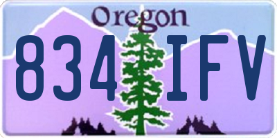 OR license plate 834IFV