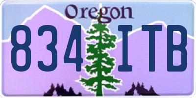 OR license plate 834ITB
