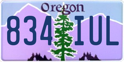 OR license plate 834IUL