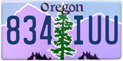 OR license plate 834IUU