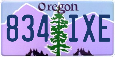 OR license plate 834IXE