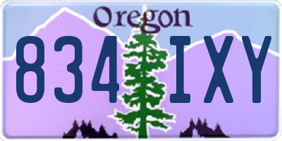 OR license plate 834IXY
