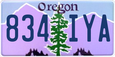 OR license plate 834IYA