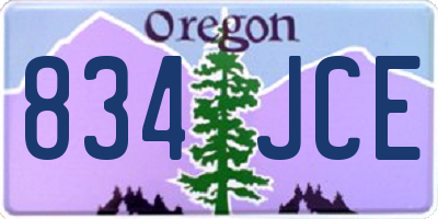 OR license plate 834JCE