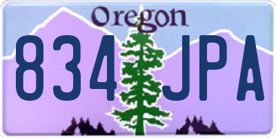 OR license plate 834JPA