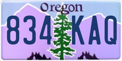 OR license plate 834KAQ