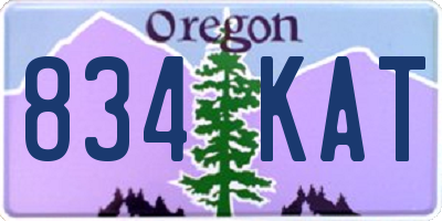 OR license plate 834KAT