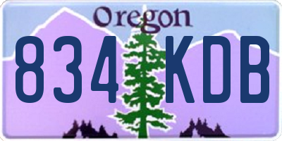 OR license plate 834KDB