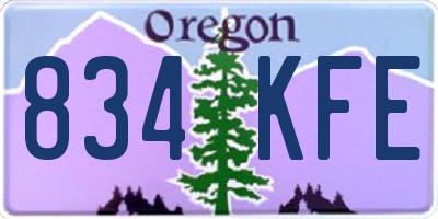 OR license plate 834KFE