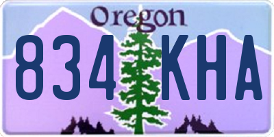 OR license plate 834KHA