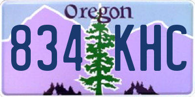 OR license plate 834KHC