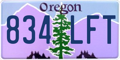 OR license plate 834LFT