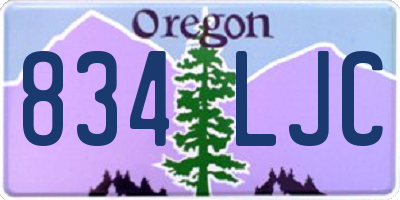 OR license plate 834LJC