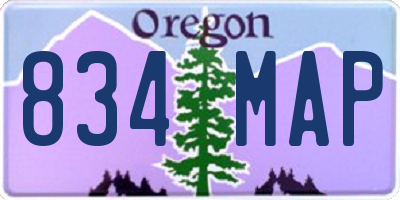 OR license plate 834MAP
