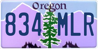OR license plate 834MLR