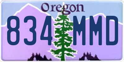 OR license plate 834MMD