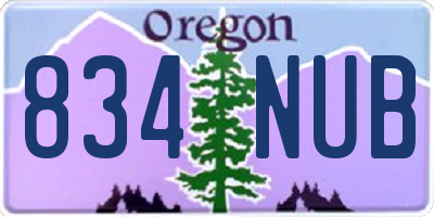 OR license plate 834NUB