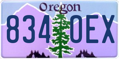 OR license plate 834OEX
