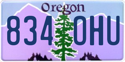 OR license plate 834OHU
