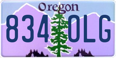 OR license plate 834OLG