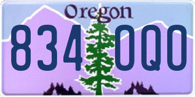 OR license plate 834OQO