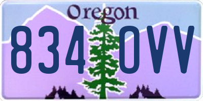 OR license plate 834OVV