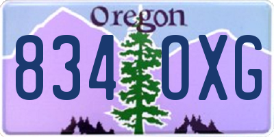 OR license plate 834OXG