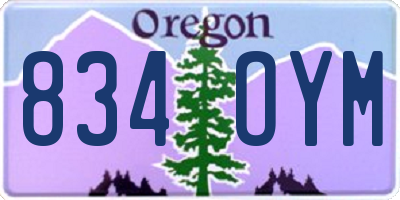 OR license plate 834OYM