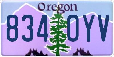 OR license plate 834OYV