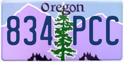 OR license plate 834PCC