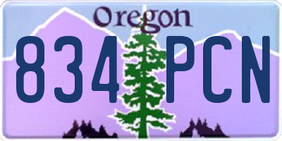 OR license plate 834PCN