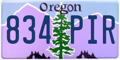 OR license plate 834PIR