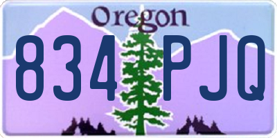 OR license plate 834PJQ