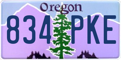 OR license plate 834PKE