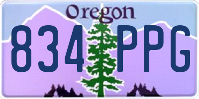 OR license plate 834PPG