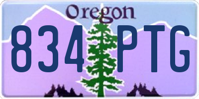 OR license plate 834PTG