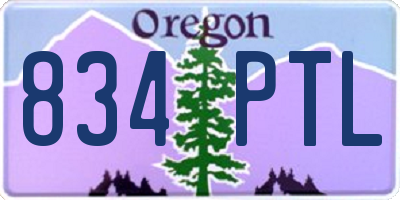 OR license plate 834PTL