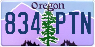 OR license plate 834PTN