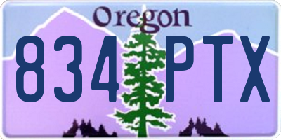 OR license plate 834PTX