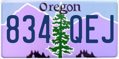 OR license plate 834QEJ