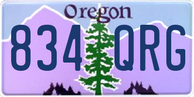 OR license plate 834QRG