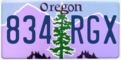 OR license plate 834RGX