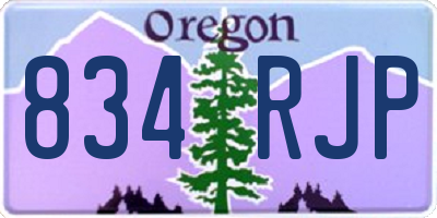 OR license plate 834RJP