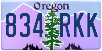 OR license plate 834RKK