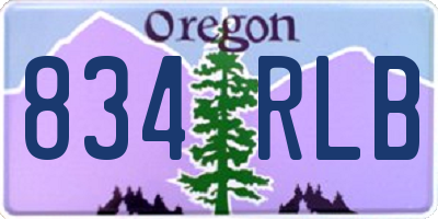 OR license plate 834RLB