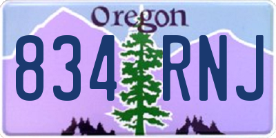 OR license plate 834RNJ