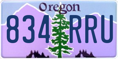 OR license plate 834RRU